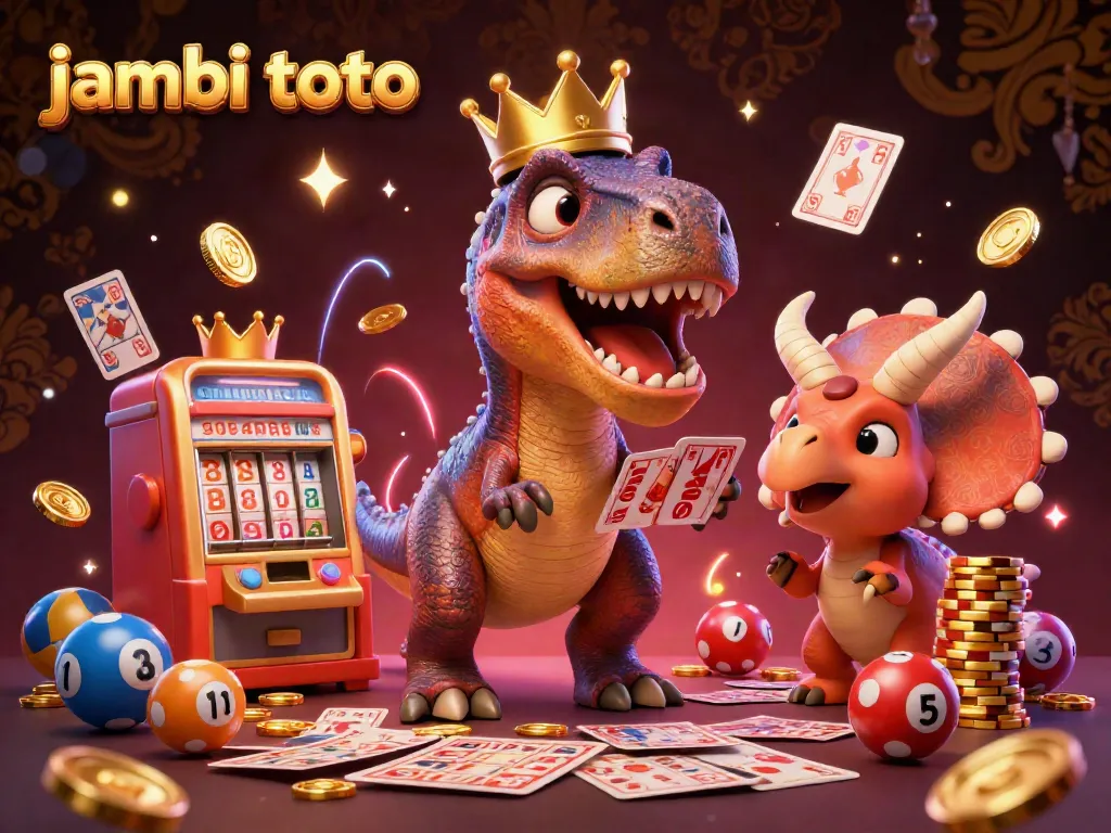Engage with jambi toto's vibrant lottery scene featuring animated characters in a dynamic setup.